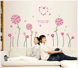Delight Art Beautiful Flower with Leaf Wall Sticker size 50x70 ay7055a