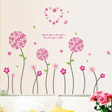 Delight Art Beautiful Flower with Leaf Wall Sticker size 50x70 ay7055a