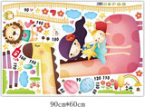 Girl Giraffe Height Measurement Wall StickersXL8246