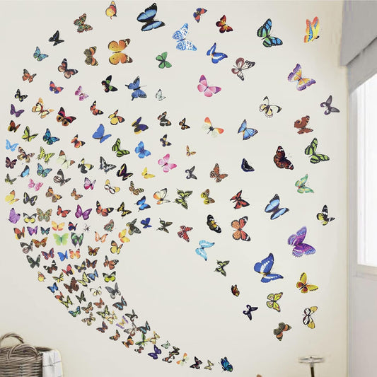 Butterfly Wall Sticker, Peel and Stick Wall Art Decal, Butterfly DIY Craft Decoration for Girl Kid Room Nursery Classroom Bedroom Bathroom Office Decor Aesthetic