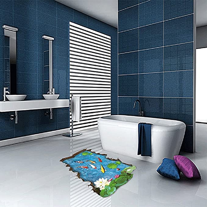 Ready Wall Stiker 60X90 Xh9219 Fish Lotus Pool Walstiker Wallsticker -Berkualitas
