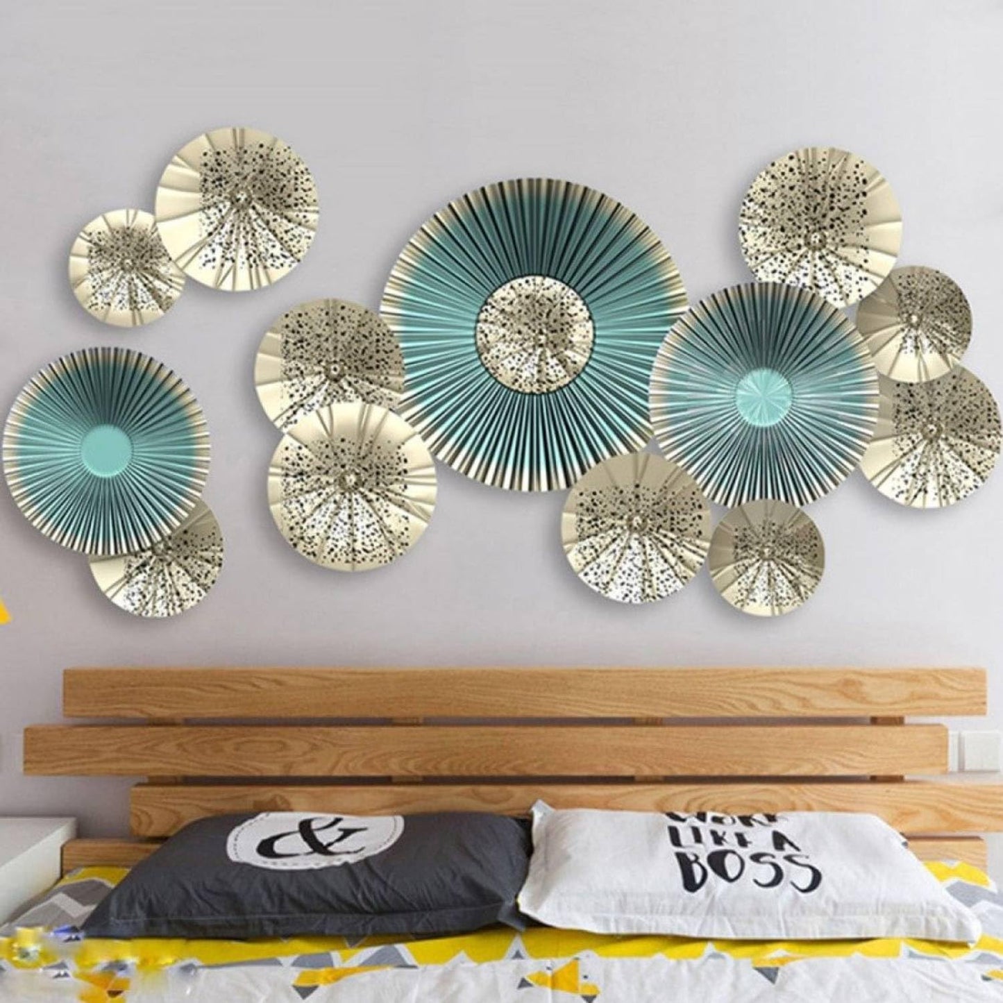 JAAMSO ROYALS European Style Decorative Umbrella Flower Design Vinyl Room Bedroom  Home Décor Wall Sticker GS9872 Size:60x90cm