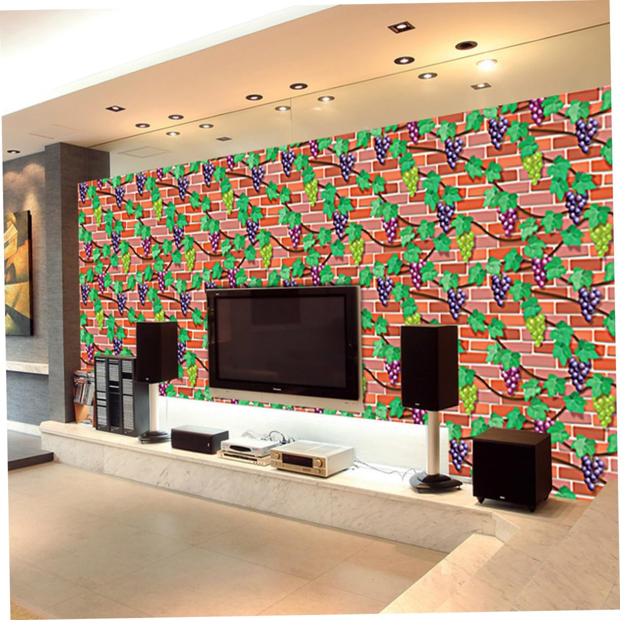 Veemoon Per Decoupage Pvc Wall Stickers Per 3d Wall Panel Decora Wall Plate Brick Wall Sticker Decal Mural Applique Stone
