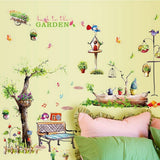 Top of Top Store - Decorative Wall Decal, Butterfly and Tree Design size 50x70 xls7093