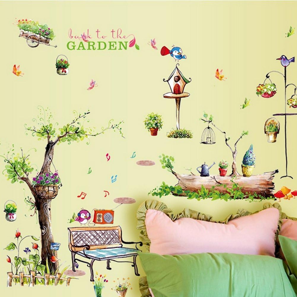 Top of Top Store - Decorative Wall Decal, Butterfly and Tree Design size 50x70 xls7093