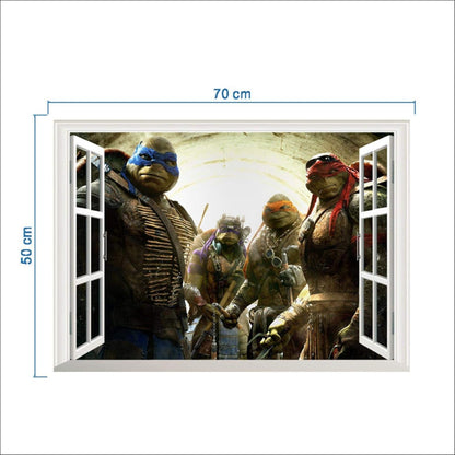 Caihuahua Teenage Mutant Ninja Turtles 14119 Wall Sticker Bedroom Eco-Friendly Bed Kindergarten