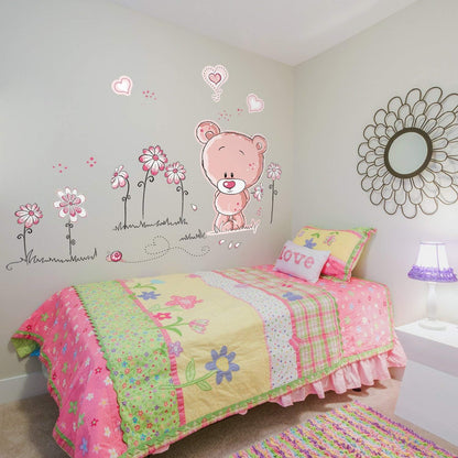 Teddy Bear Childrens Kids Nursery Baby Bedroom Wall Sticker sAy7017