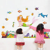 Ampire Wall Stickers Mermaid and Other Aquatic Animals Decor  JM7292