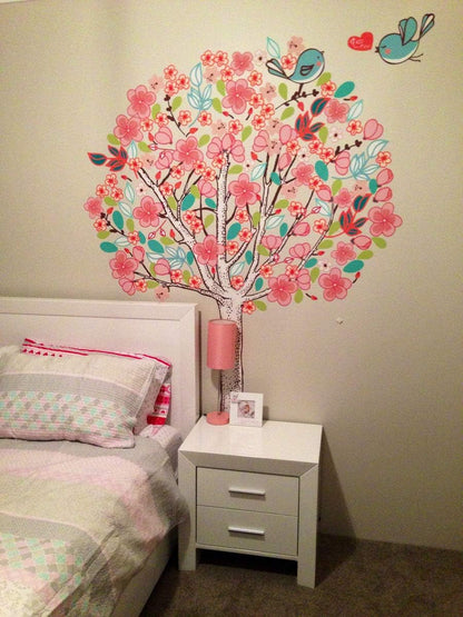 My Wonderful Walls Spring Love Tree Wall Mural Sticker Kit – Peel & Stick and Removable