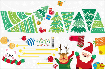 Window Sticker Anti-Fade Xmas Themed Window Decal Vibrant Color for Bedroom