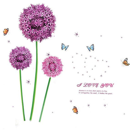 Ketsicart Flower Butterfly Print Adhesive Wall Sticker Decal Wallpaper 90 x 60cm
