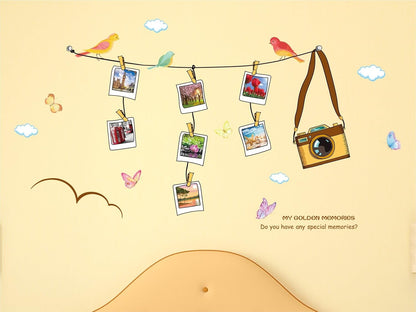 Solimo Wall Sticker for Living Room (Travel Photo Gallery, Ideal Size on Wall, 180 cm X 100 cm), PVC Vinyl
