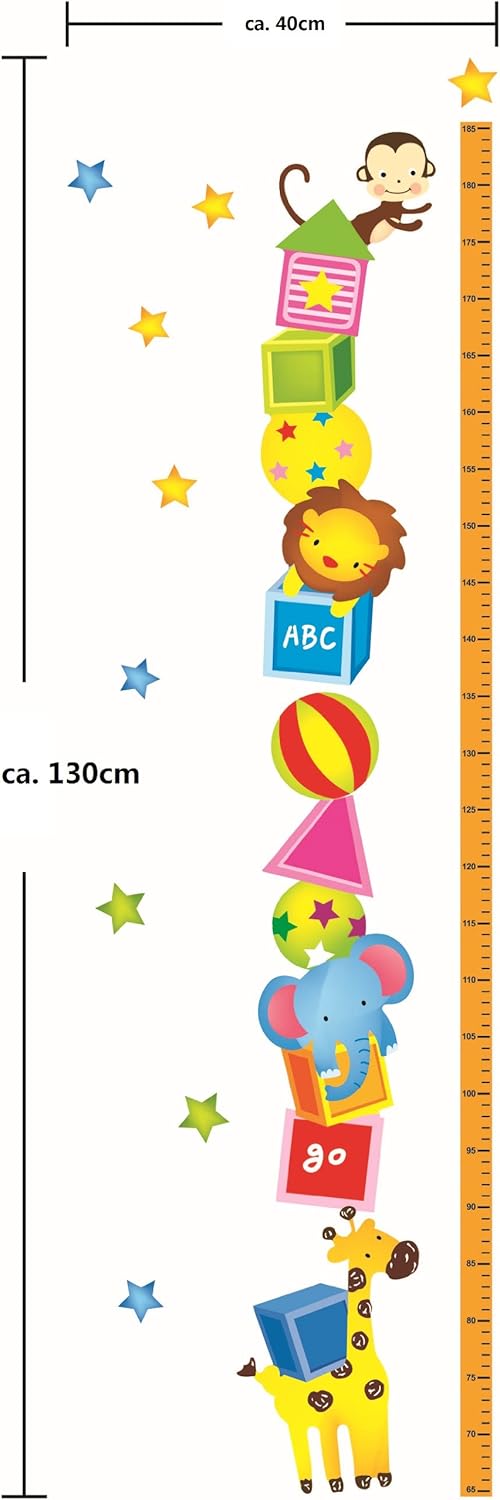 Wall Sticker Wall Tattoo Wall Picture Wall Decal Messlatte Tape Measure Growth Chart Circus 44404 for Bedroom Living Room Bathroom Nursery