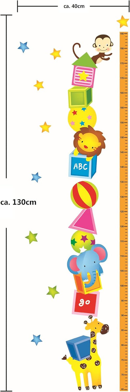 Wall Sticker Wall Tattoo Wall Picture Wall Decal Messlatte Tape Measure Growth Chart Circus 44404 for Bedroom Living Room Bathroom Nursery