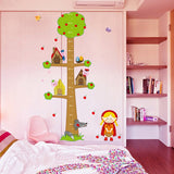Abc 1038 Kid's Little Red Riding Hood and Tree Height Chart Wall Stickers