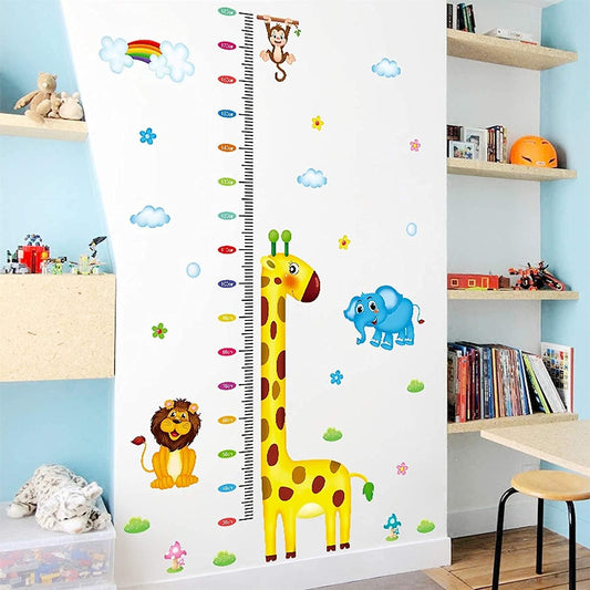 Height Growth Chart Ruler,Wall Hanging Measuring Ruler,Cute Cats Growth Chart Wall Sticker, Wall Ruler for Boys Girls Bedroom Nursery Decoration (Color : Cats) (Color : Cats) ( Color : Giraffe )