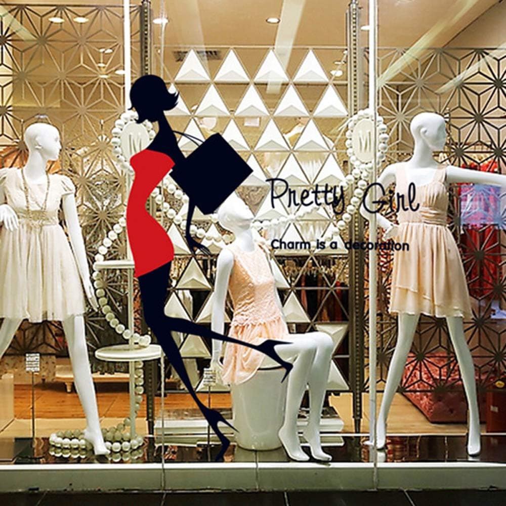 Wall Sticker Pretty Girl Miniskirt Heels Shoulder Bag Ay7080