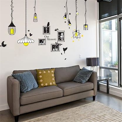 Modern creative wall stickers Living room Bedroom sofa restaurant background wall decoration stickers fashion creative wall stickers personalized wallpaper, pendant lamp photo Frame wall Xh5312c