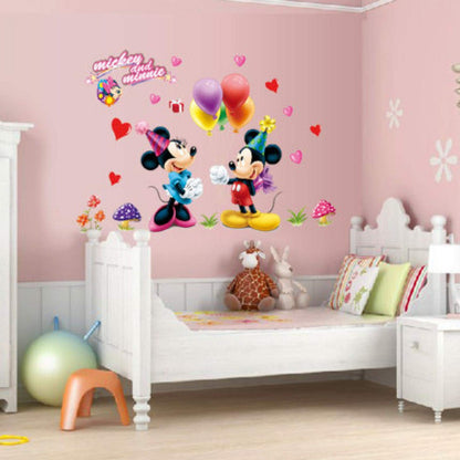Children's Room Wall Sticker Mickey Minnie Removes Cartoon Wall Sticker Bedroom Nursery Wallpaper Sticker Mickey Baby Paradise