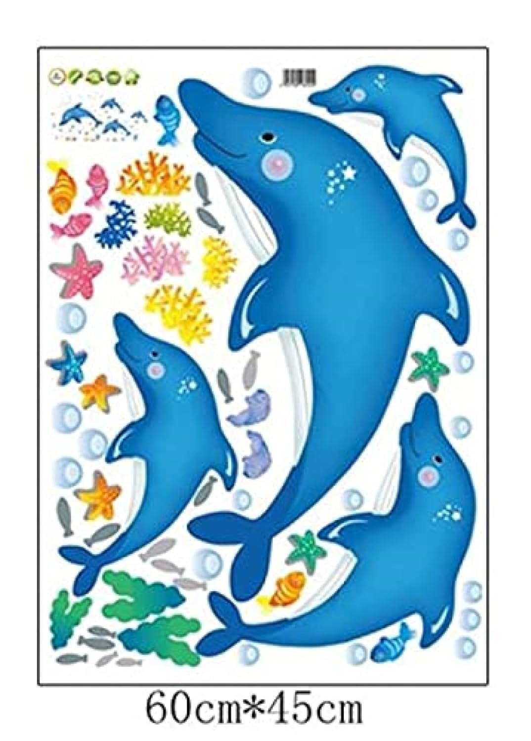 Ay6044  Wall Sticker Star Fish Underwater Creature Poster For Kids Room