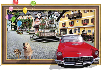 Dog City View Wall Sticker Sk7050