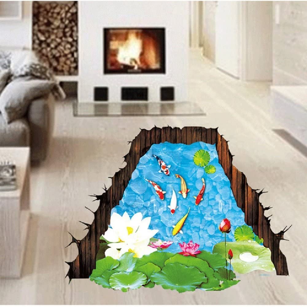 Ready Wall Stiker 60X90 Xh9219 Fish Lotus Pool Walstiker Wallsticker -Berkualitas