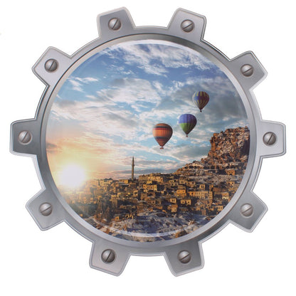 Mrhxly Submarine Porthole View 3D Wall Sticker Underwater Sea Animals Wallpaper Poster Shark Jelly Fish Ocean Landscape Wall Graphic