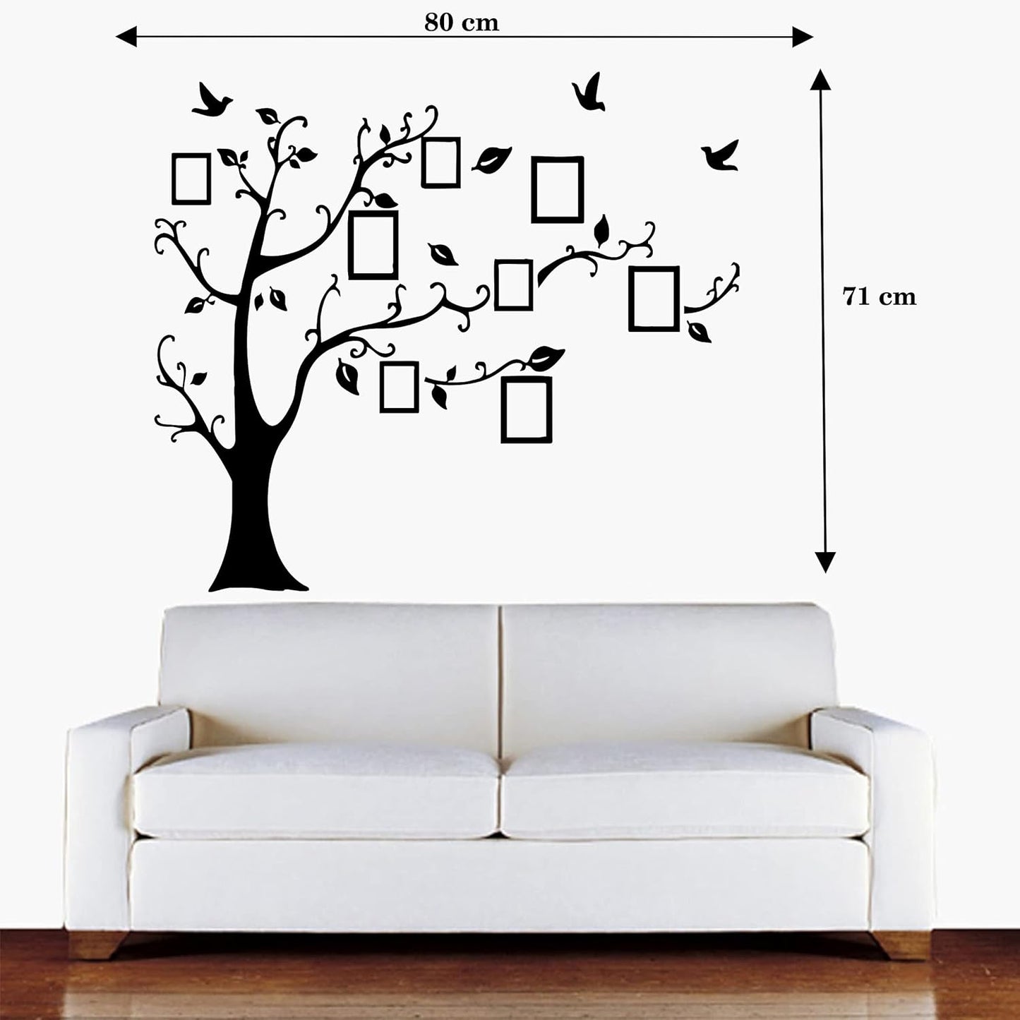 WJNY Picture Frame Set,Frame Black Tree Wall Stickers, 7-Pack Picture Frame Collage Picture Frame Wall Gallery Kit For Wall And Home, 6 Colors (Color : Style C)
