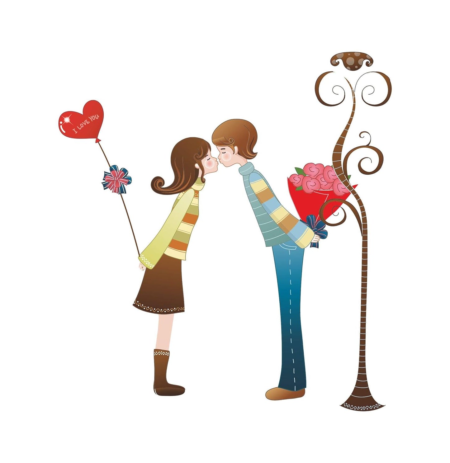 Creatick Studio Loving Couple Wall Sticker TC 982