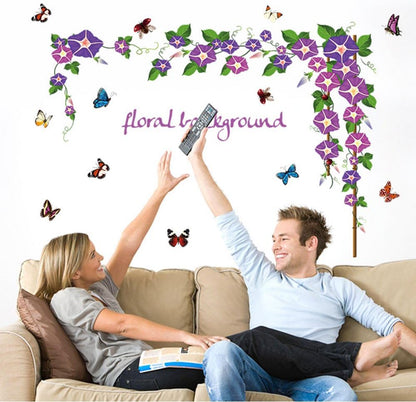 Sk9041 Morning Glory Vine Wall Sticker