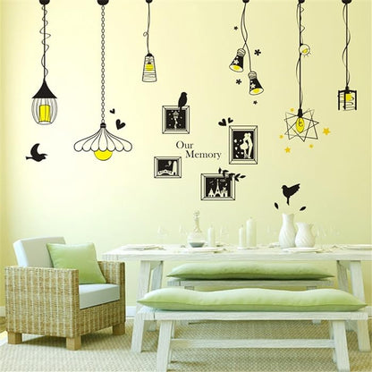 Modern creative wall stickers Living room Bedroom sofa restaurant background wall decoration stickers fashion creative wall stickers personalized wallpaper, pendant lamp photo Frame wall Xh5312c