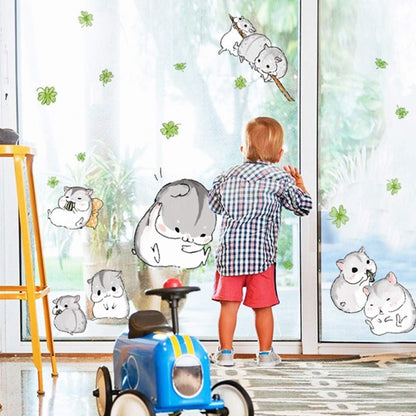 MJ7014【 German】 PVC wall decal wall decal nice little hamster wall sticker wall decal sticker children's day gift good gift for friends