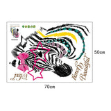 Butterflies Flowers Trees Wall Stickers Cartoon Animals Removable Wall Decals Home Decor Art Mural Baby Boys Girls Kids Bedroom Kitchen Room Decoration Wall Sticker (Beautiful Zebra)