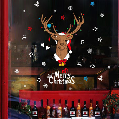 New Year Christmas Decoration Deer Wall StickerXl 827