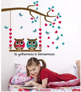 Hm31001 Wall Sticker Decoration Wall Decor Wallpaper Sticker Goods Wall Rental Room OK Owl Butterfly Butterfly Love Love Tree Swing Two Owls Beautiful Wall Sticker