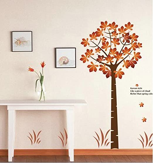 Maple Tree Wall Sticker Floral Wall Paper Removeable Wall Decor PVC Wall Art – Online Shopping Pakistan, Nail Art in Pakistan, Wall Stickers size 60x90 ay202