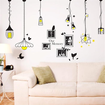 Modern creative wall stickers Living room Bedroom sofa restaurant background wall decoration stickers fashion creative wall stickers personalized wallpaper, pendant lamp photo Frame wall Xh5312c