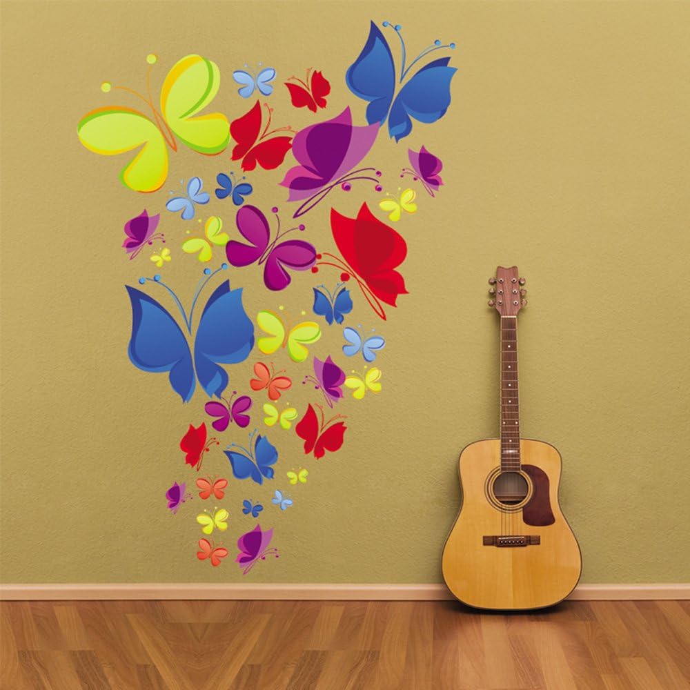 Cute Cartoon Animals Flowers Butterflies Trees Wall Stickers NC028