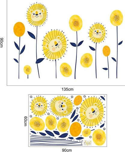 Cartoon sun flower wall Sticker Xh9292