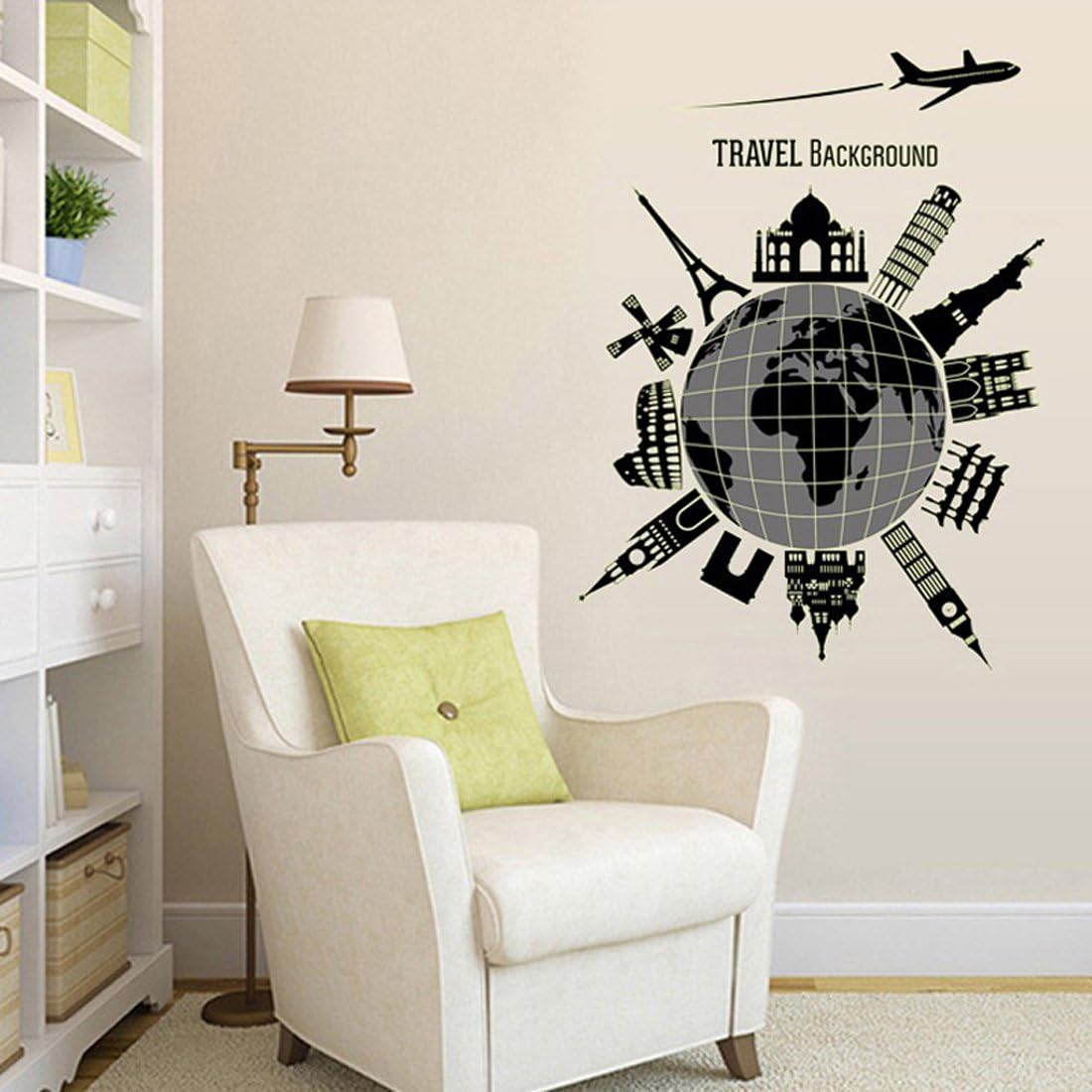 WALLSTIKER DINDING TRAVEL GLOW IN THE DARK ABQ9633 WALL STICKER KAMAR
