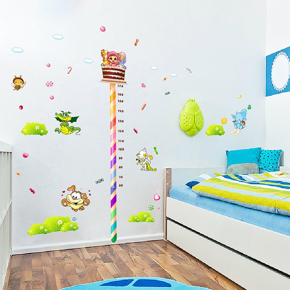 Animal Cake Height Measurement Wall Sticker Xl8082