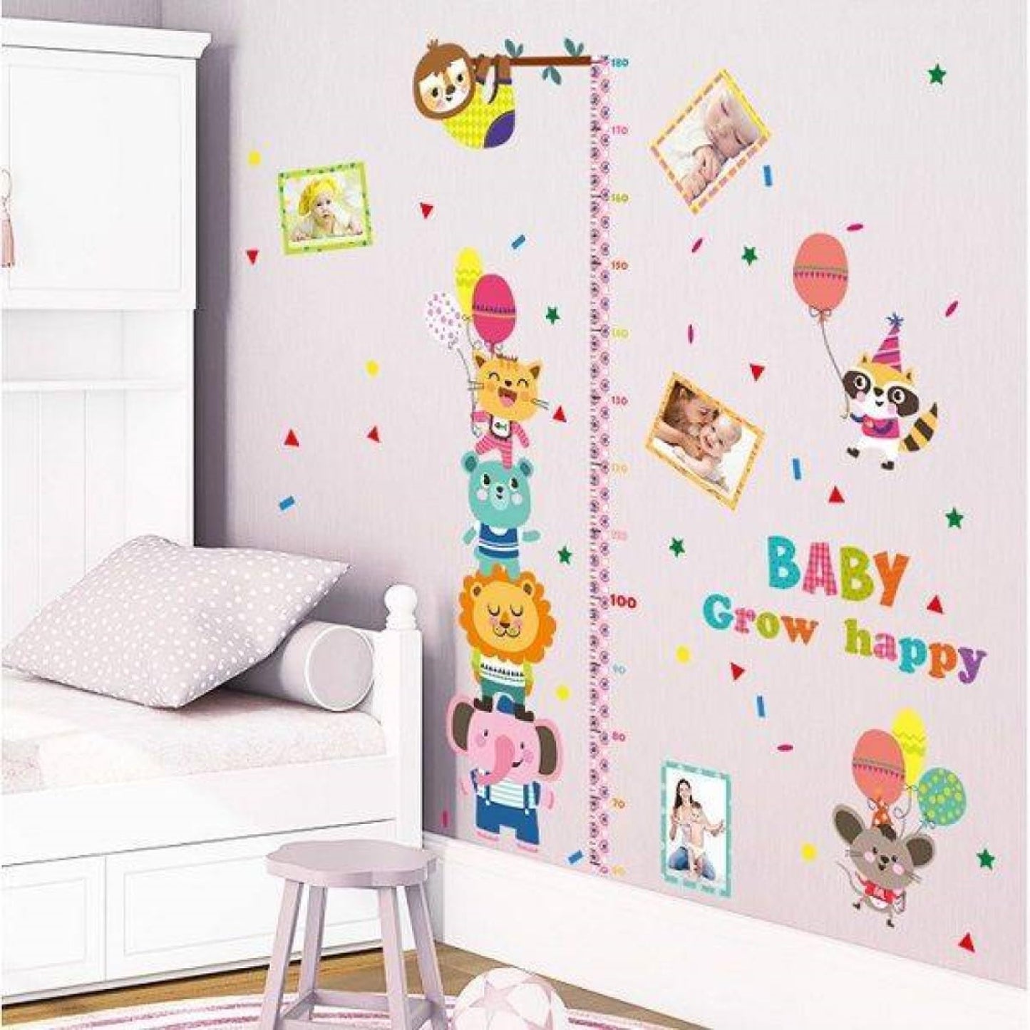 Baby Growth Record Children room DécorWall Sticker xl8382