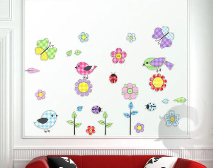 cute animal wall sticker, removable, transparent, children's room wall sticker