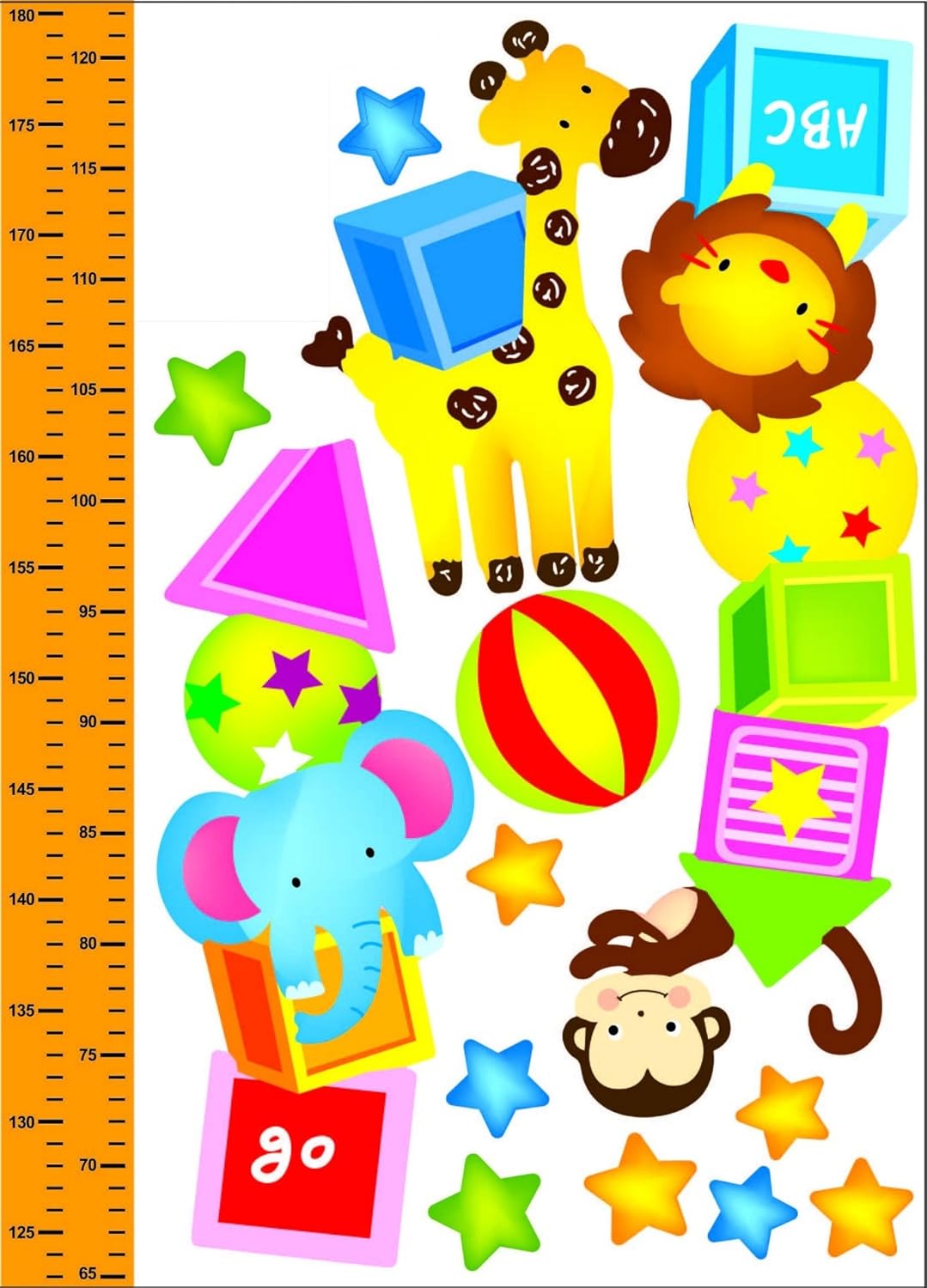 Wall Sticker Wall Tattoo Wall Picture Wall Decal Messlatte Tape Measure Growth Chart Circus 44404 for Bedroom Living Room Bathroom Nursery