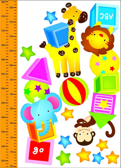 Wall Sticker Wall Tattoo Wall Picture Wall Decal Messlatte Tape Measure Growth Chart Circus 44404 for Bedroom Living Room Bathroom Nursery