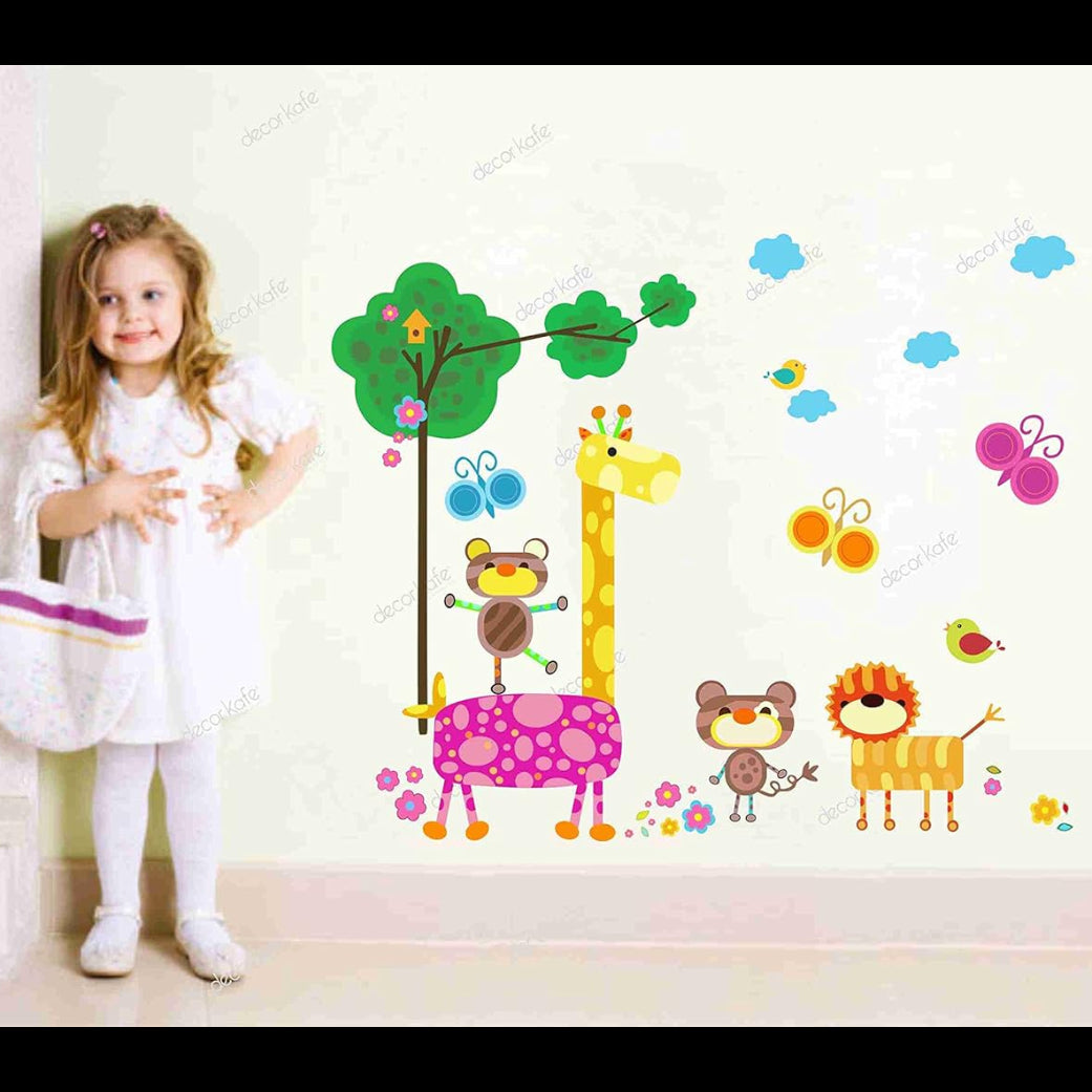 Wall Stickers Murals Nursery Wall Stickers Decorations Giraffe- size 60x90 ay9131