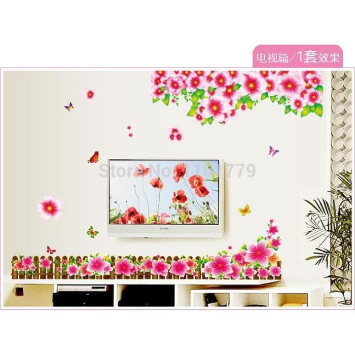 STICKER DINDING AY9042 Soft Flower wall stiker
