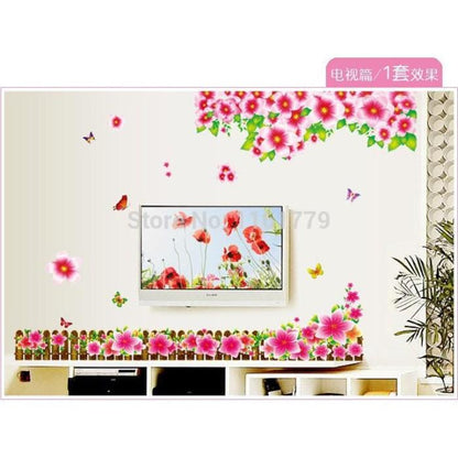 STICKER DINDING AY9042 Soft Flower wall stiker