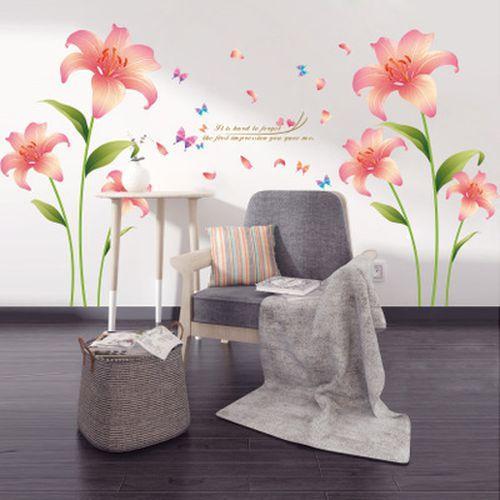 Living room wall creative floral stickers XL8135 rain flower removable wall stickers
