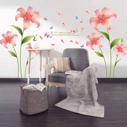 Living room wall creative floral stickers XL8135 rain flower removable wall stickers